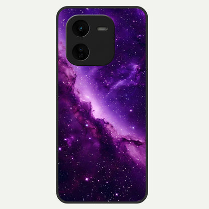  Purple Shade Sky Glass Case For iQOO Z9x 5G back cover – full design glossy printed glass finish