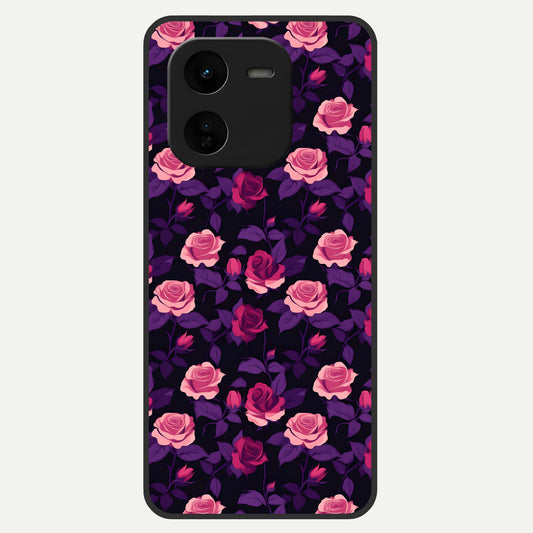  Rose Garden Twilight Glass Case For iQOO Z9x 5G back cover – full design glossy printed glass finish