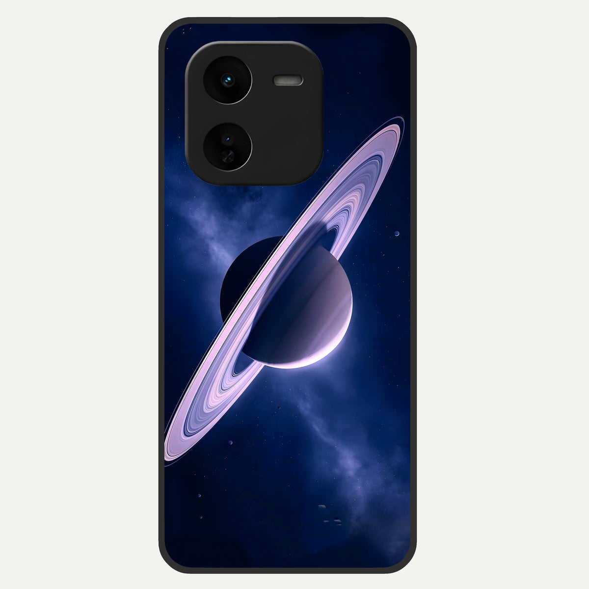  Saturn Ring Mystique Glass Case For iQOO Z9x 5G back cover – full design glossy printed glass finish