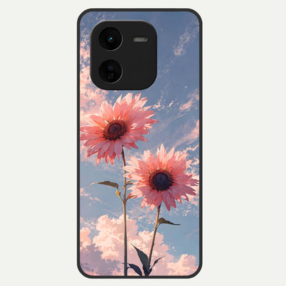  Sun Moon Balance Glass Case For iQOO Z9x 5G back cover – full design glossy printed glass finish