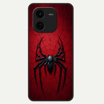  Superhero Web Emblem Glass Case For iQOO Z9x 5G back cover – full design glossy printed glass finish
