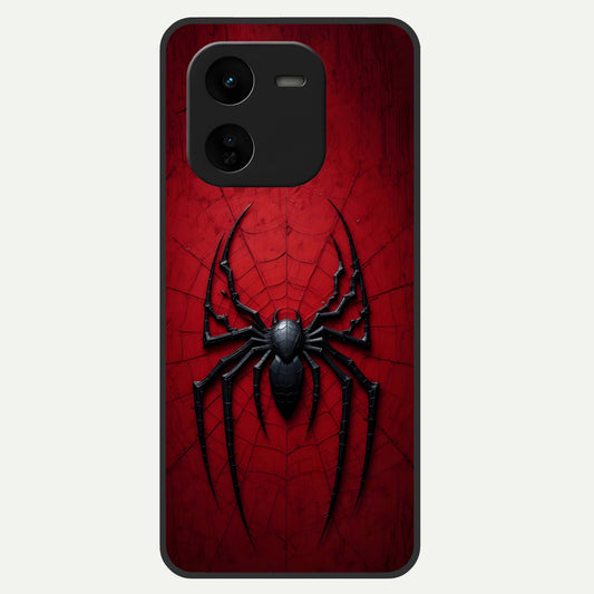  Superhero Web Emblem Glass Case For iQOO Z9x 5G back cover – full design glossy printed glass finish