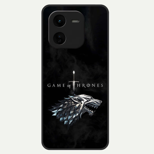  Throne Wolf Legacy Glass Case For iQOO Z9x 5G back cover – full design glossy printed glass finish