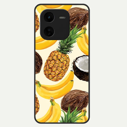  Tropical Fruit Mood Glass Case For iQOO Z9x 5G back cover – full design glossy printed glass finish