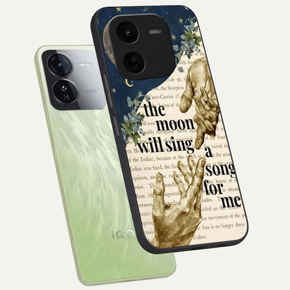  Aesthetic Divine phone case For iQOO Z9x 5G showing premium glass back cover with detailed artwork