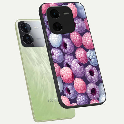  Berry Candy Pop phone case For iQOO Z9x 5G showing premium glass back cover with detailed artwork