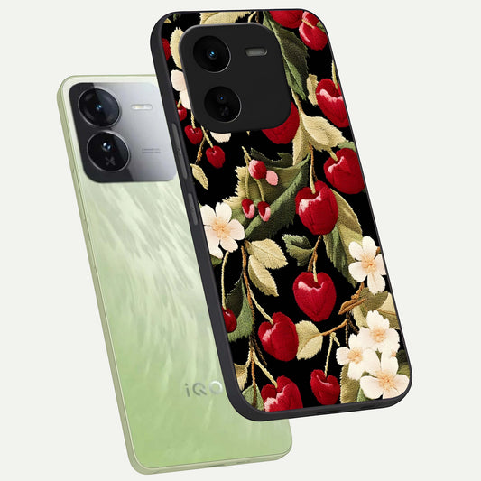  Blooming Spendor Bird phone case For iQOO Z9x 5G showing premium glass back cover with detailed artwork