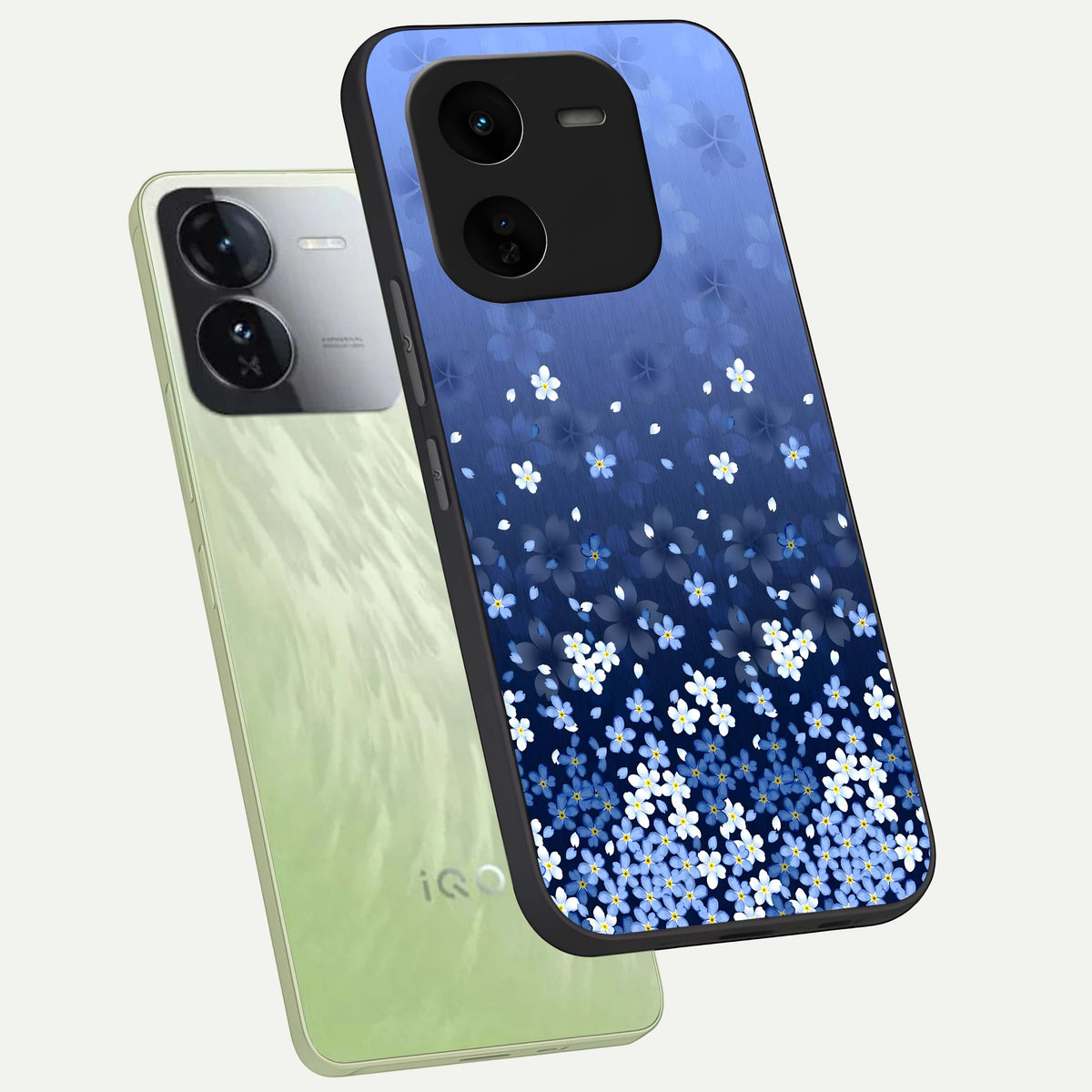  Blue Starry phone case For iQOO Z9x 5G showing premium glass back cover with detailed artwork