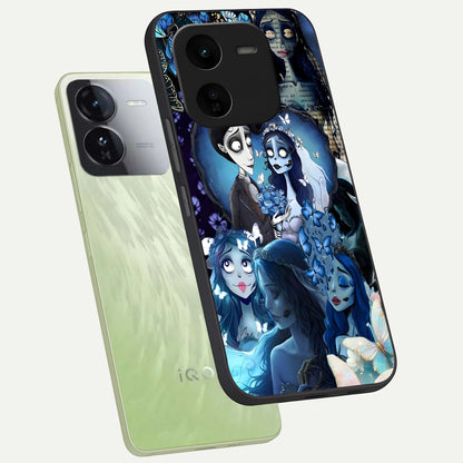  Butterfly Ghost Soul phone case For iQOO Z9x 5G showing premium glass back cover with detailed artwork