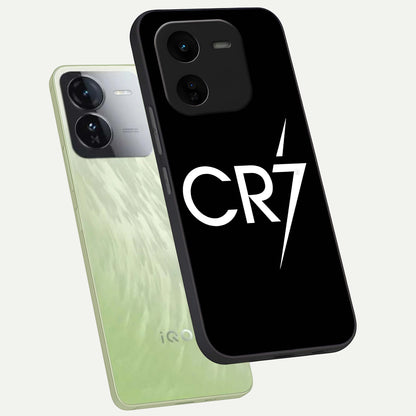  CR7 Elite Strike phone case For iQOO Z9x 5G showing premium glass back cover with detailed artwork