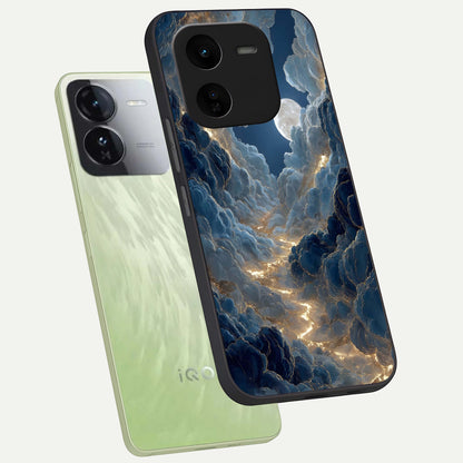  Celestial Cloud Road phone case For iQOO Z9x 5G showing premium glass back cover with detailed artwork