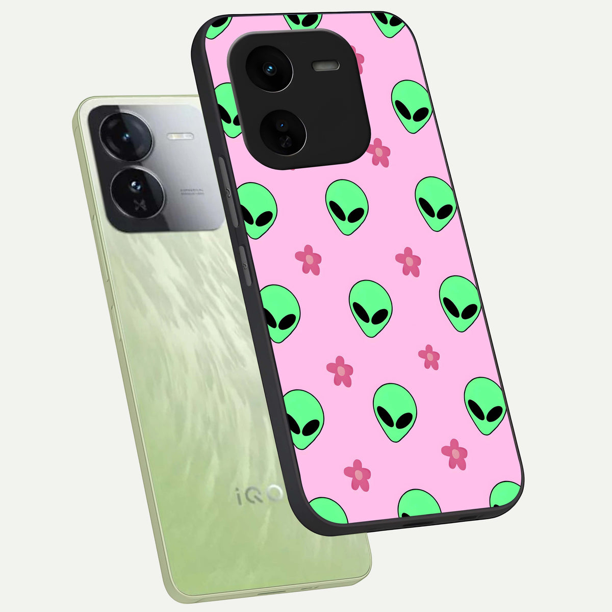 Cosmic Cute Crush phone case For iQOO Z9x 5G showing premium glass back cover with detailed artwork