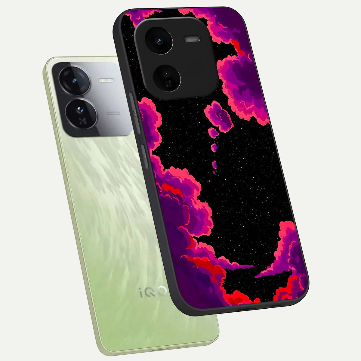  Galaxy Dream Frame phone case For iQOO Z9x 5G showing premium glass back cover with detailed artwork