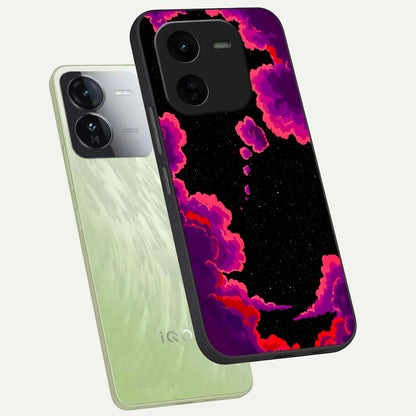  Galaxy Dream Frame phone case For iQOO Z9x 5G showing premium glass back cover with detailed artwork