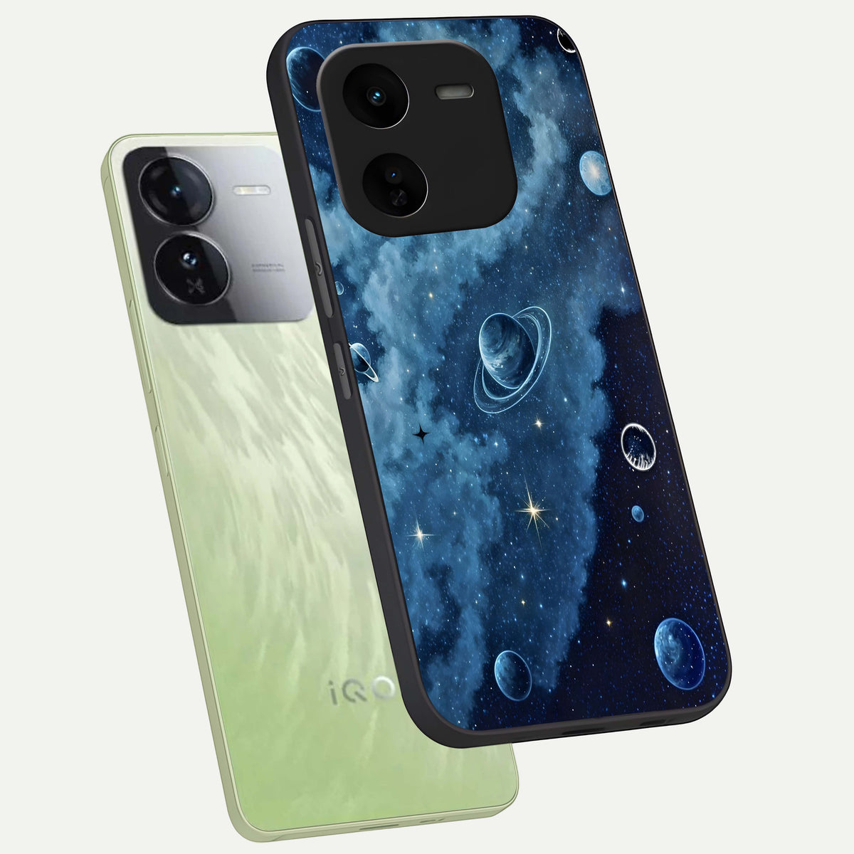  Galaxy Dream Space phone case For iQOO Z9x 5G showing premium glass back cover with detailed artwork