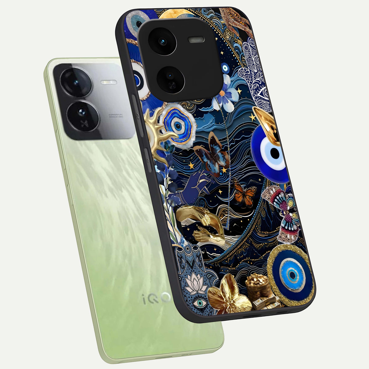  Golden Moon Magic phone case For iQOO Z9x 5G showing premium glass back cover with detailed artwork