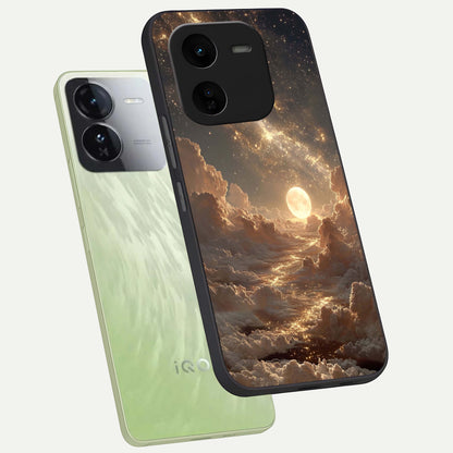  Golden Sky Dream phone case For iQOO Z9x 5G showing premium glass back cover with detailed artwork