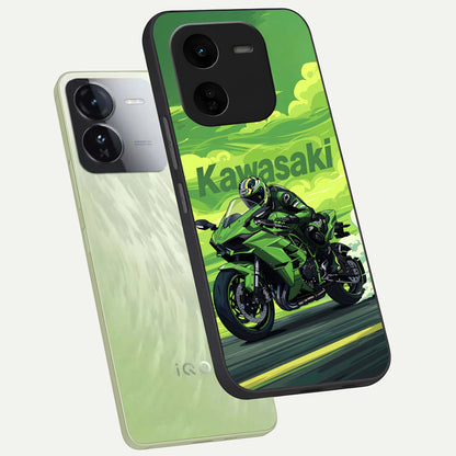  Greenery Sky phone case For iQOO Z9x 5G showing premium glass back cover with detailed artwork