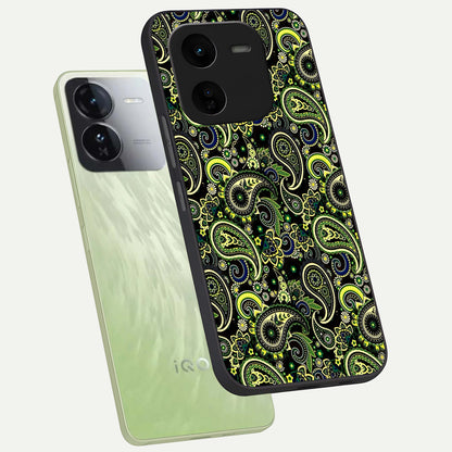  Green Lemon phone case For iQOO Z9x 5G showing premium glass back cover with detailed artwork