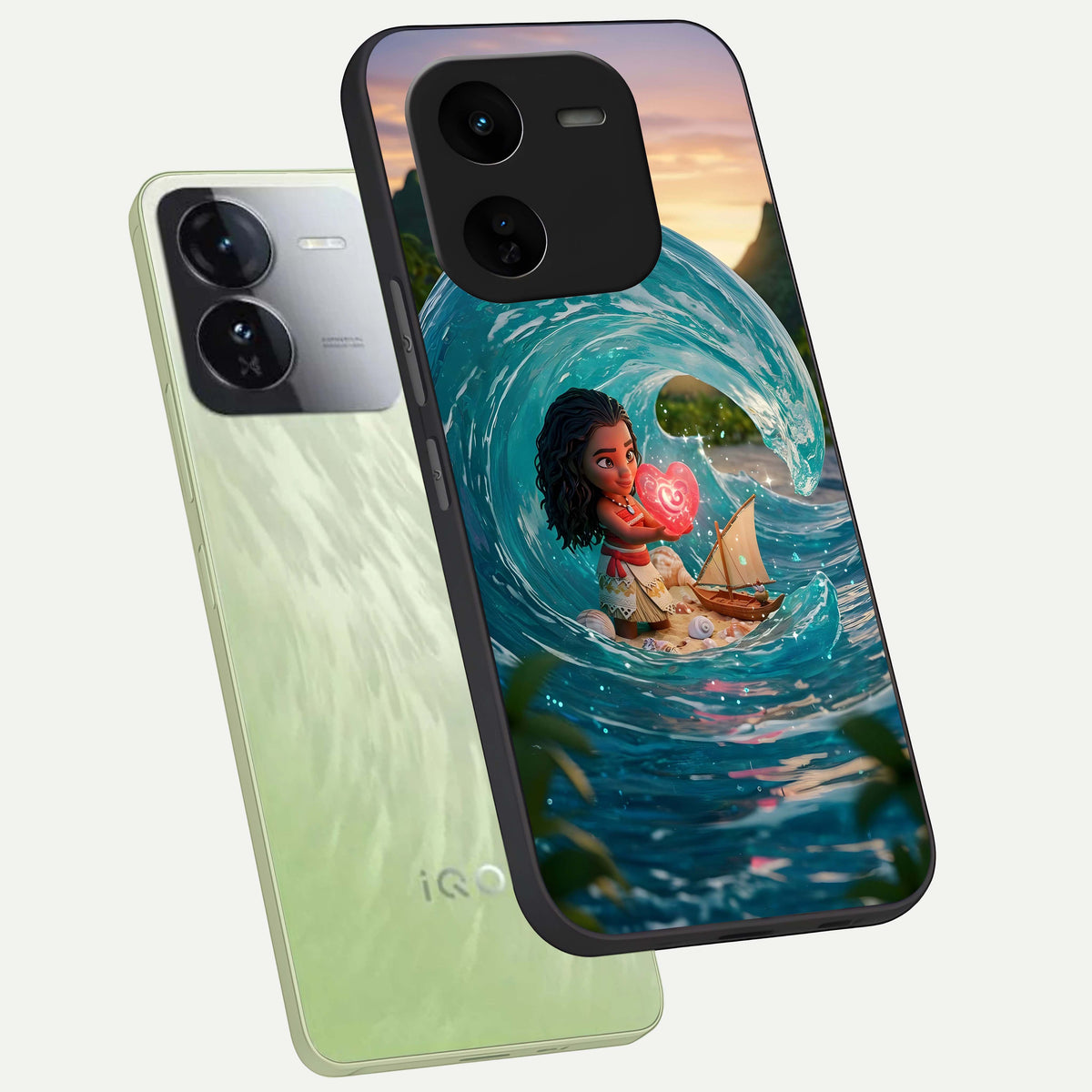  Heart of Ocean phone case For iQOO Z9x 5G showing premium glass back cover with detailed artwork