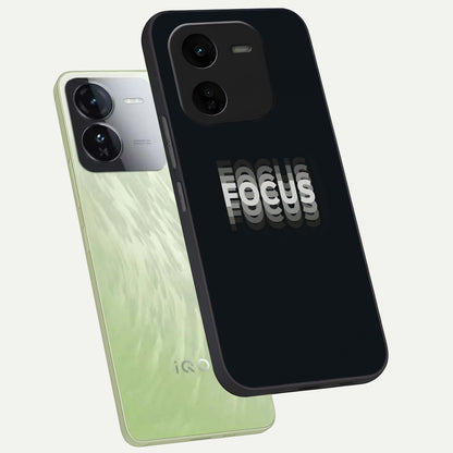  Mono Focus Vision phone case For iQOO Z9x 5G showing premium glass back cover with detailed artwork