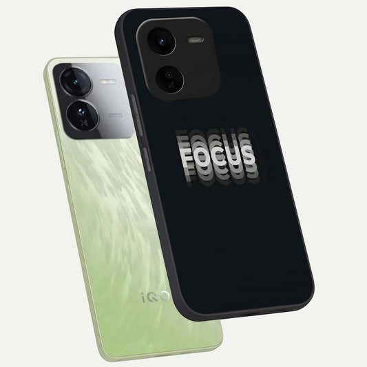  Mono Focus Vision phone case For iQOO Z9x 5G showing premium glass back cover with detailed artwork