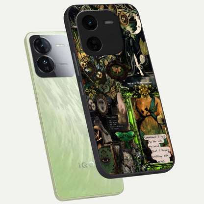  Mystic Woods Secret phone case For iQOO Z9x 5G showing premium glass back cover with detailed artwork