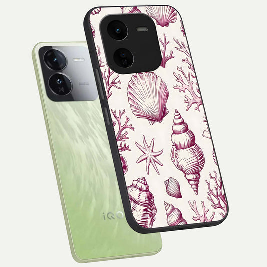  Pink Power Sparks phone case For iQOO Z9x 5G showing premium glass back cover with detailed artwork