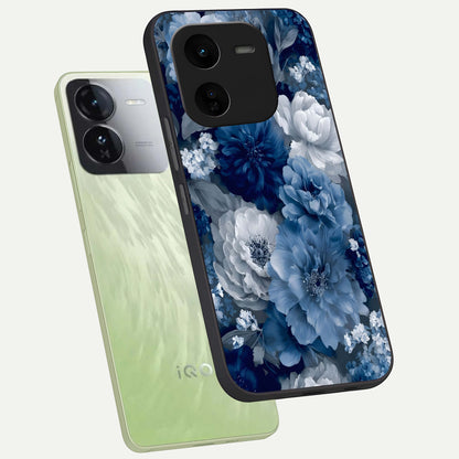  Royal Bloom Garden phone case For iQOO Z9x 5G showing premium glass back cover with detailed artwork