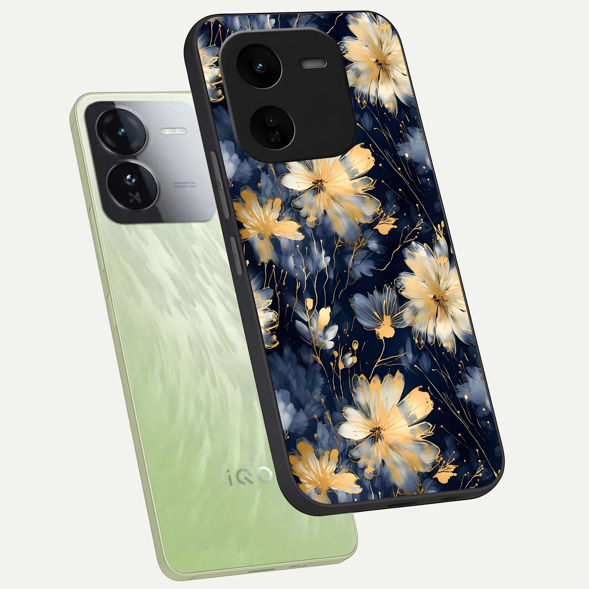  Royal Petal Dream phone case For iQOO Z9x 5G showing premium glass back cover with detailed artwork