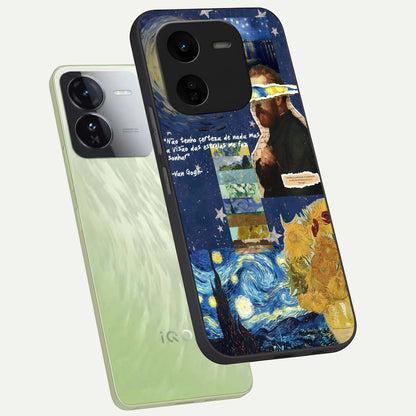  Starry Dream Vision phone case For iQOO Z9x 5G showing premium glass back cover with detailed artwork