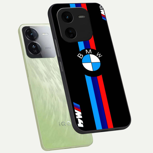  Turbo BMW Beast phone case For iQOO Z9x 5G showing premium glass back cover with detailed artwork