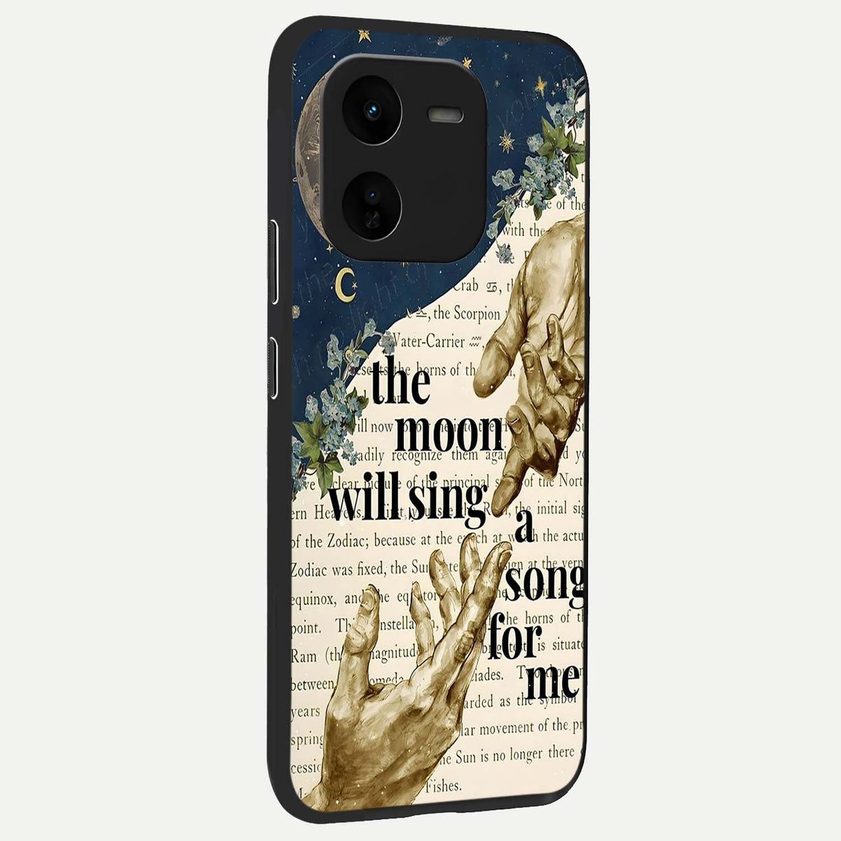  Aesthetic Divine back cover For iQOO Z9x 5G slim fit glass case with vibrant aesthetic design