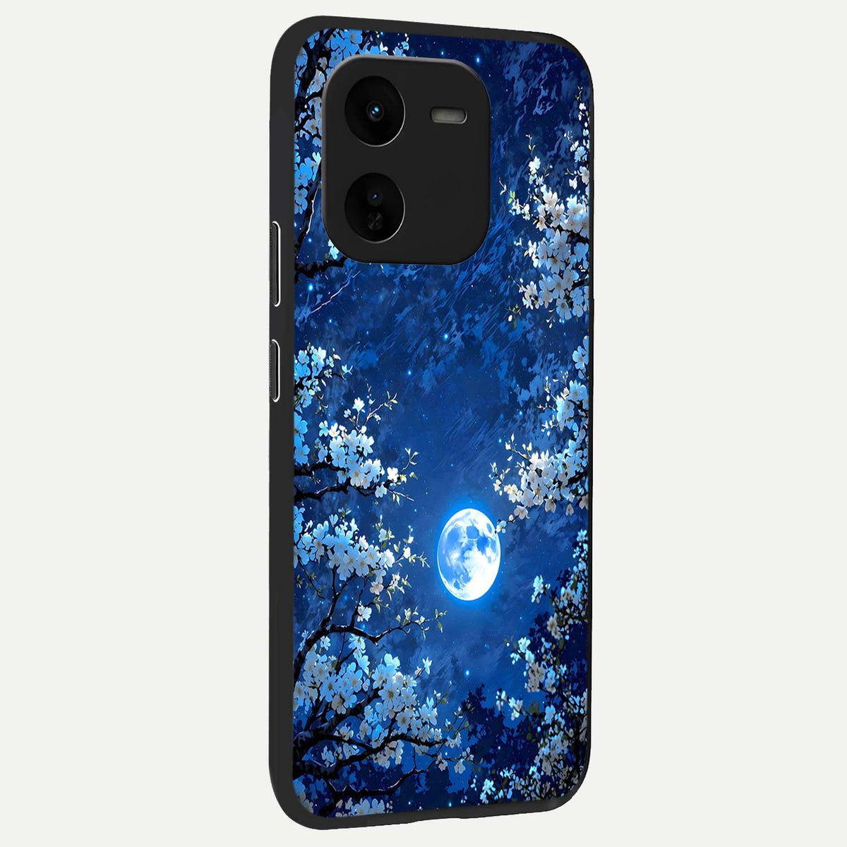  Blossom Moonlight Sky back cover For iQOO Z9x 5G slim fit glass case with vibrant aesthetic design