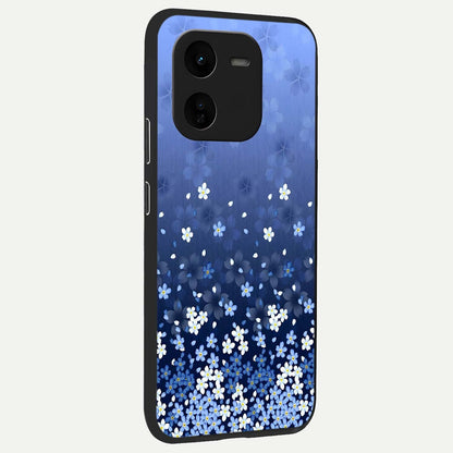  Blue Starry back cover For iQOO Z9x 5G slim fit glass case with vibrant aesthetic design