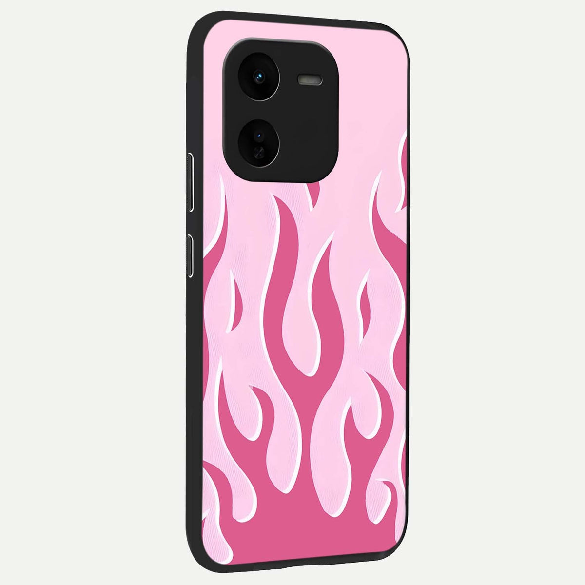  Blush Flame Energy back cover For iQOO Z9x 5G slim fit glass case with vibrant aesthetic design