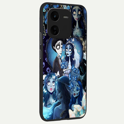  Butterfly Ghost Soul back cover For iQOO Z9x 5G slim fit glass case with vibrant aesthetic design