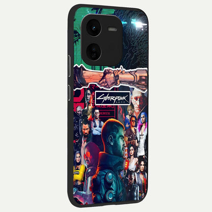  CYBERPUNK Legacy back cover For iQOO Z9x 5G slim fit glass case with vibrant aesthetic design