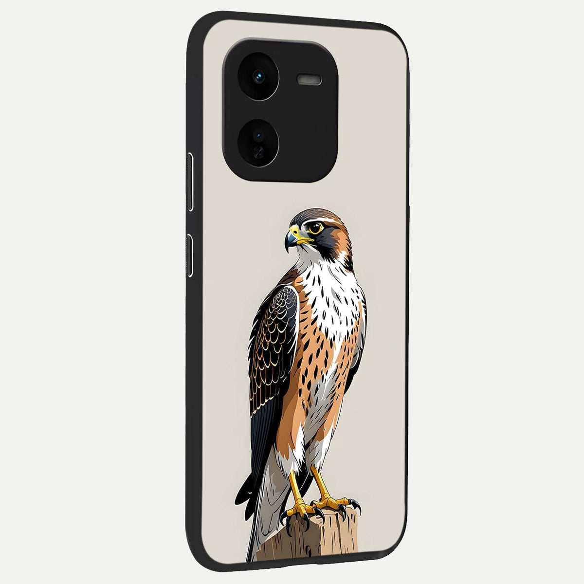  Clever Eagle back cover For iQOO Z9x 5G slim fit glass case with vibrant aesthetic design
