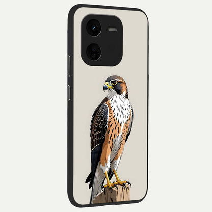  Clever Eagle back cover For iQOO Z9x 5G slim fit glass case with vibrant aesthetic design