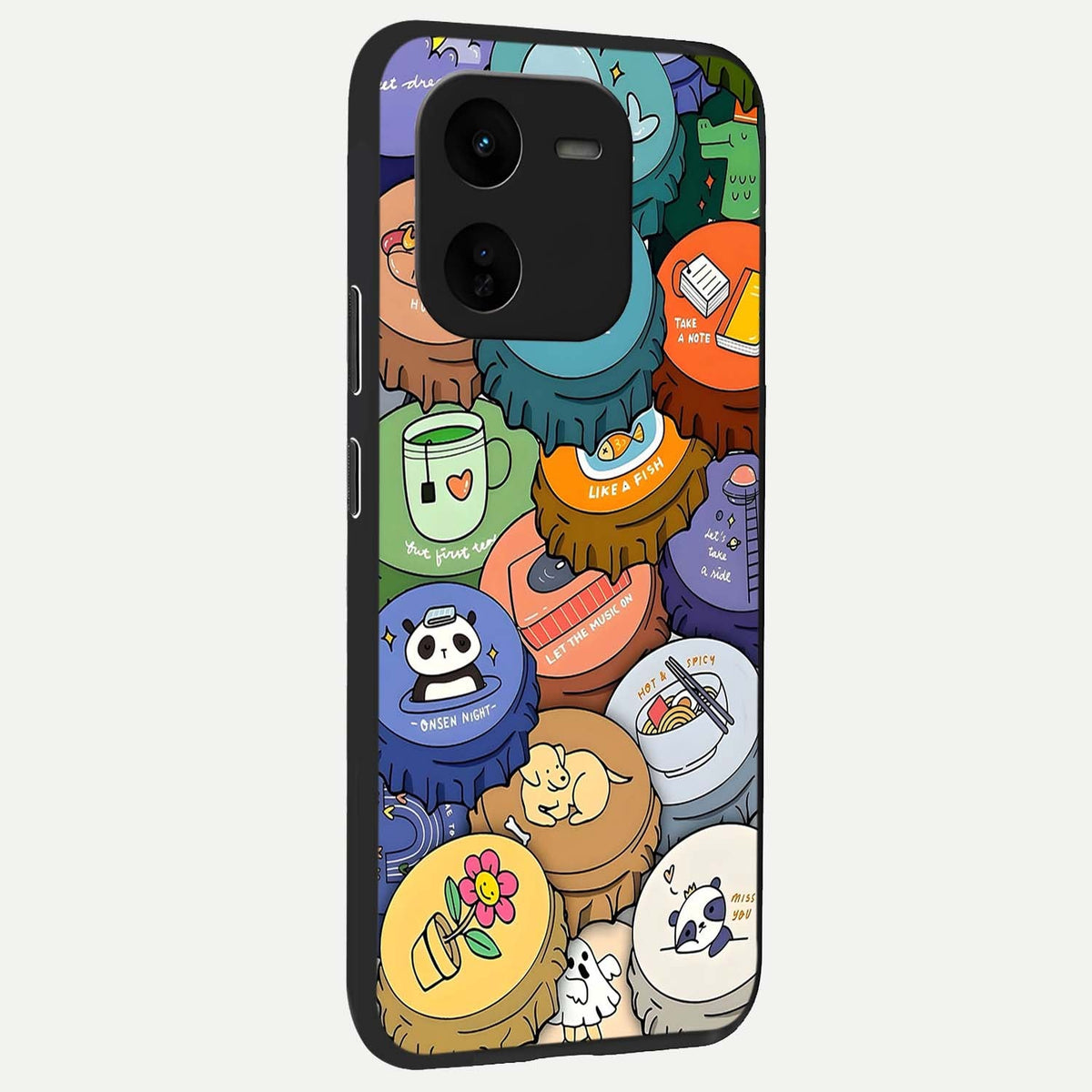  Coins Patterns back cover For iQOO Z9x 5G slim fit glass case with vibrant aesthetic design
