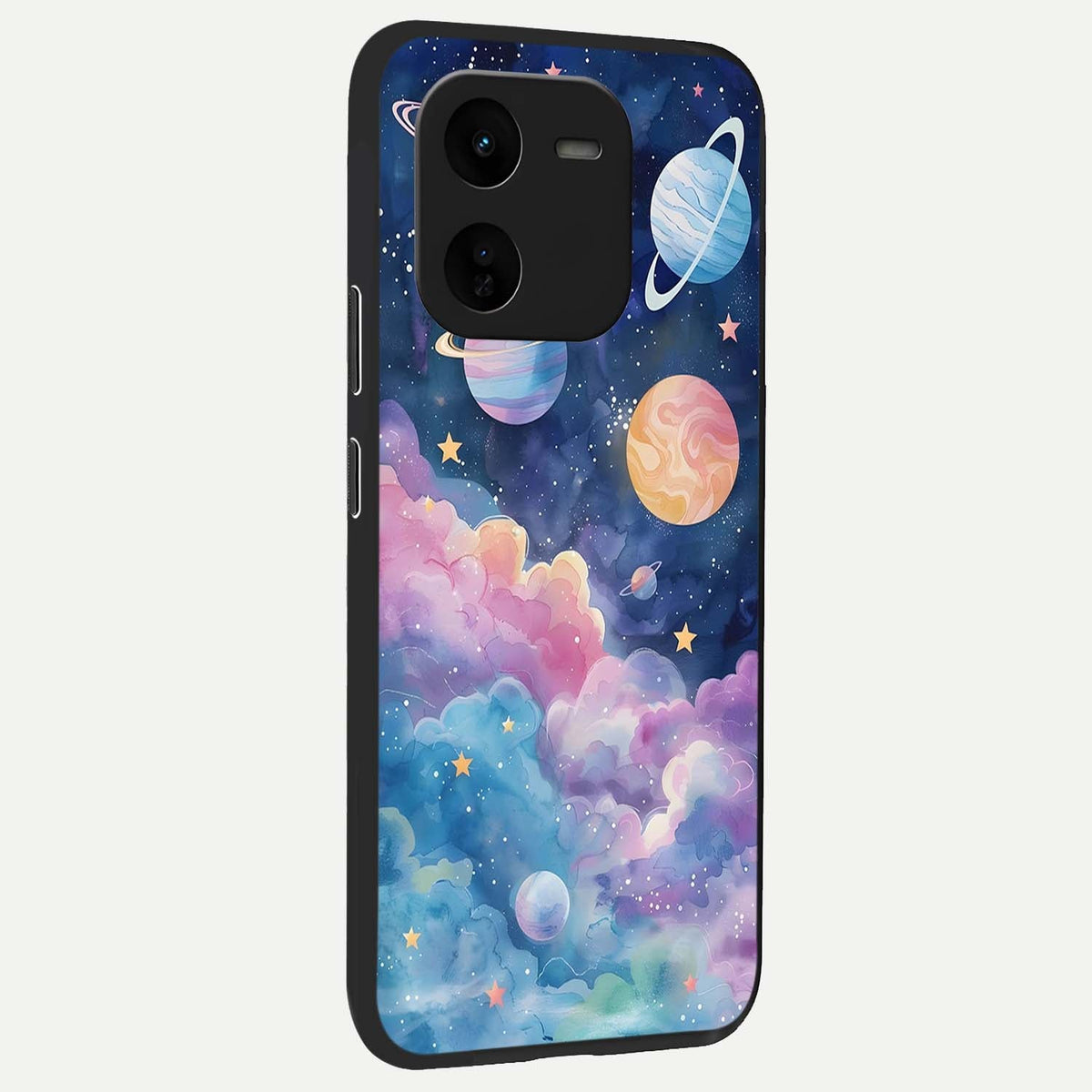  Cosmic Planet Dreams back cover For iQOO Z9x 5G slim fit glass case with vibrant aesthetic design