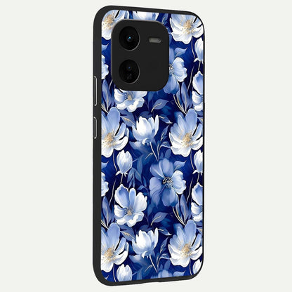  Cute Floral Patterns back cover For iQOO Z9x 5G slim fit glass case with vibrant aesthetic design