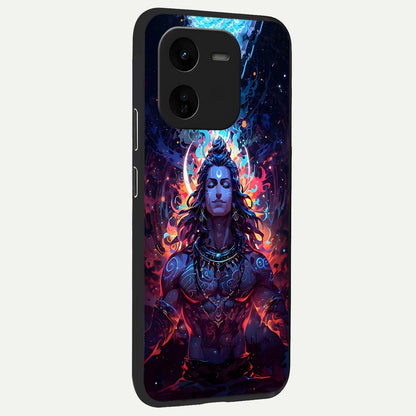  Divine Fire Shiv back cover For iQOO Z9x 5G slim fit glass case with vibrant aesthetic design