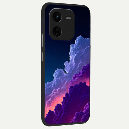  Dreamy Cloud Skies back cover For iQOO Z9x 5G slim fit glass case with vibrant aesthetic design
