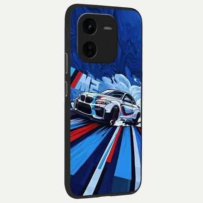  Drift Power Rush back cover For iQOO Z9x 5G slim fit glass case with vibrant aesthetic design