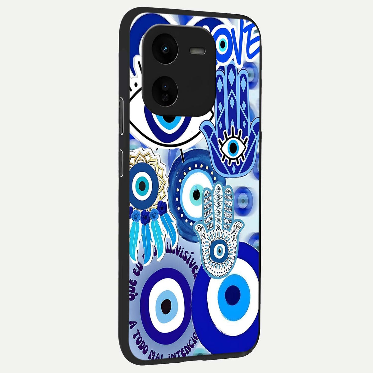  Evil Eyes Dream back cover For iQOO Z9x 5G slim fit glass case with vibrant aesthetic design