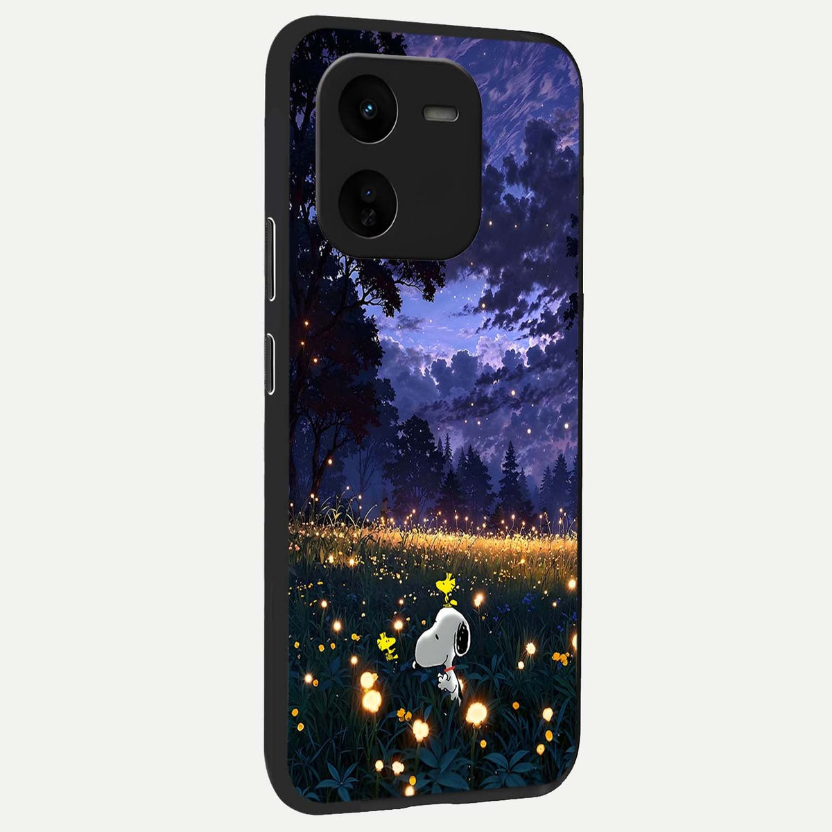  Firefly Meadow Magic back cover For iQOO Z9x 5G slim fit glass case with vibrant aesthetic design