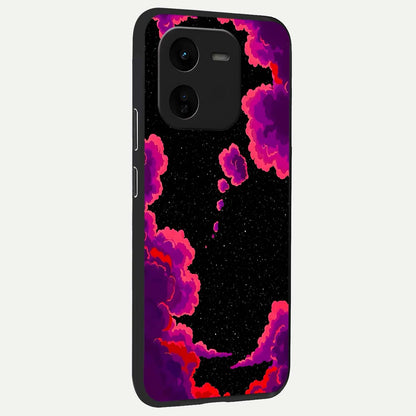  Galaxy Dream Frame back cover For iQOO Z9x 5G slim fit glass case with vibrant aesthetic design