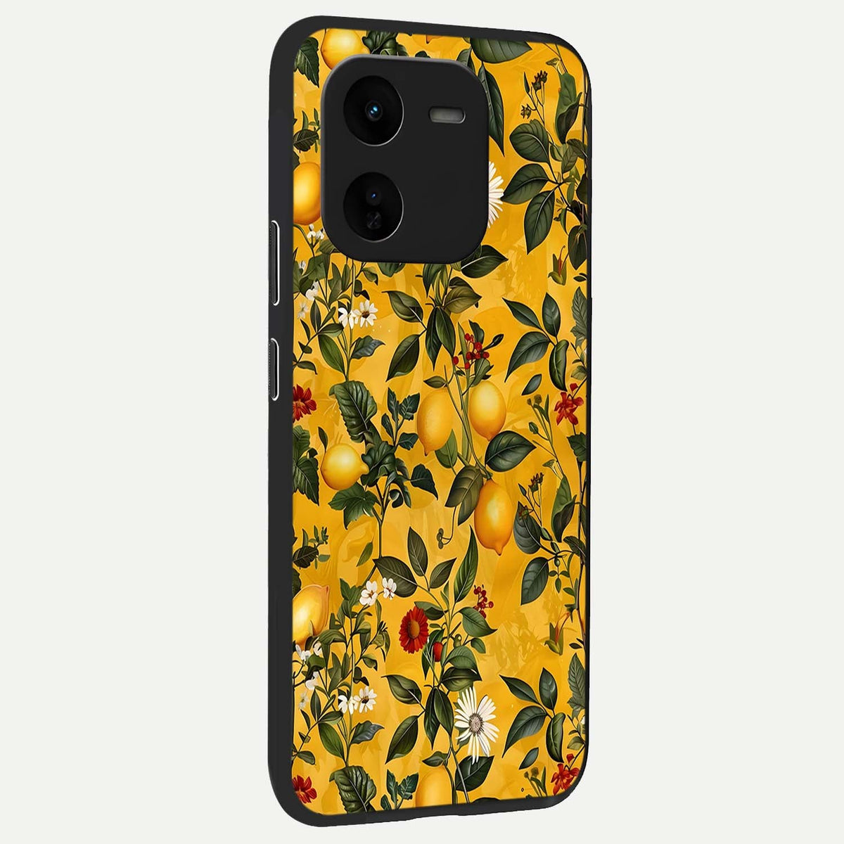  Golden Lemon Field back cover For iQOO Z9x 5G slim fit glass case with vibrant aesthetic design